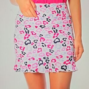 Golftini Cheetah Print Golf/tennis Skort M